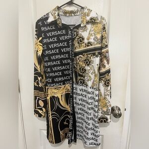 Black and Gold luxury Pattern Dress size medium